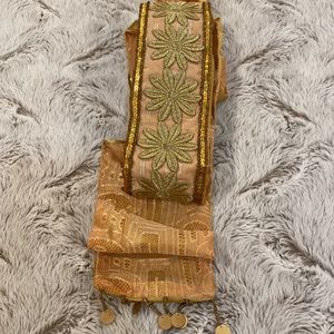 Ibisco Gold Belt Pavel Sash with Beads